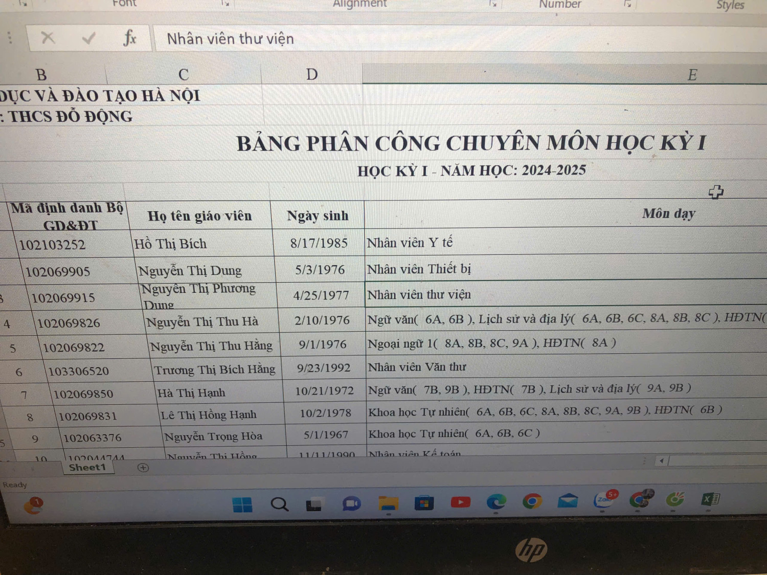 PCCM học kỳ 1 năm học 2024-2025